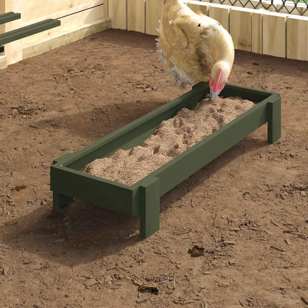 Mangiatoia per polli 80 x 28 x 13,5 cm in acciaio zincato