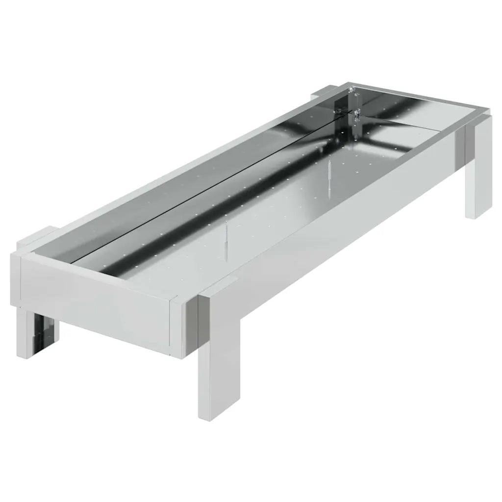Mangiatoia per polli 80 x 28 x 13,5 cm in acciaio zincato