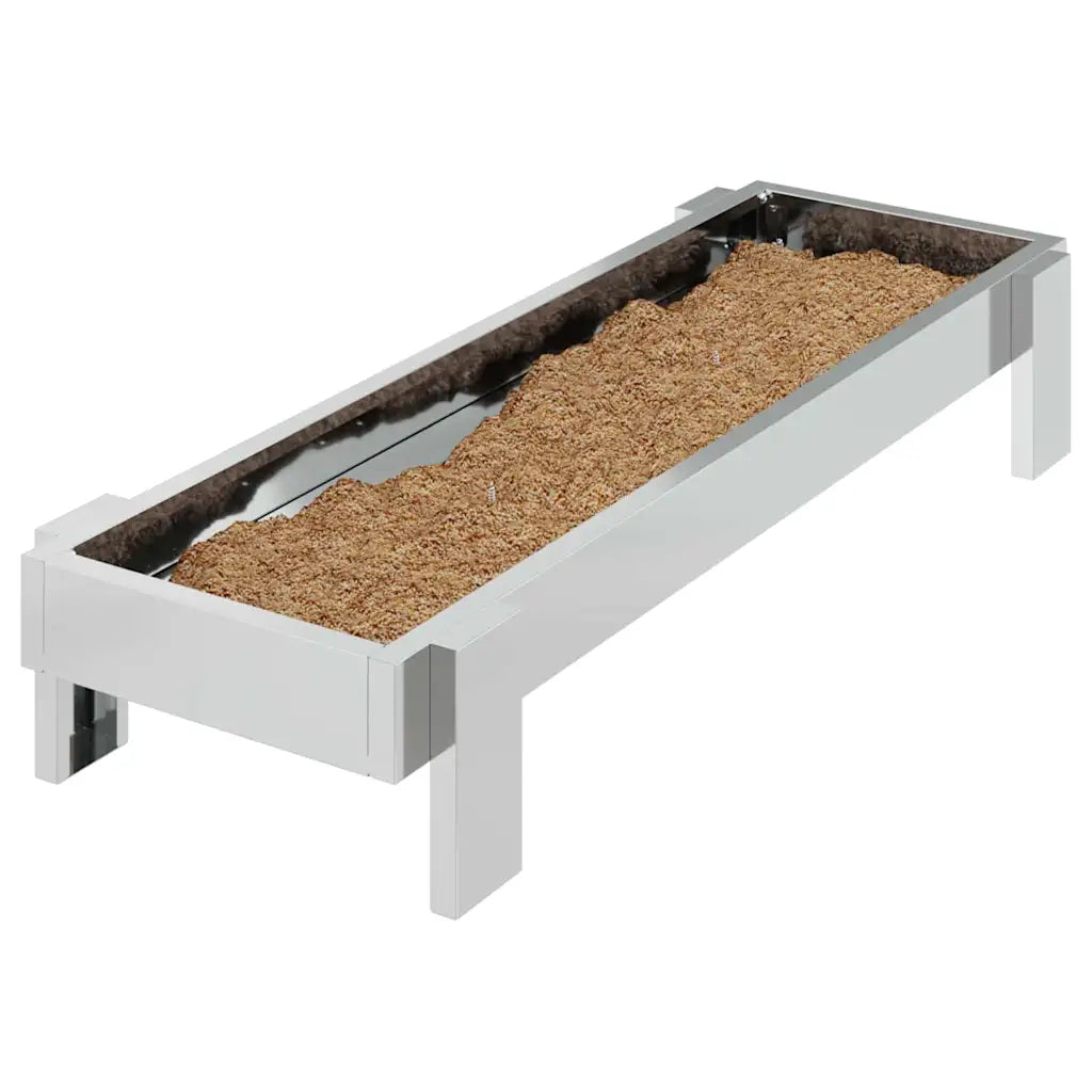 Mangiatoia per polli 80 x 28 x 13,5 cm in acciaio zincato