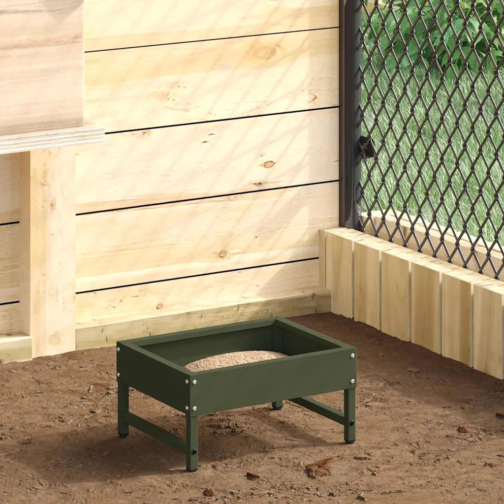 Mangiatore per uccelli 80 x 28 x 13,5 cm in acciaio zincato