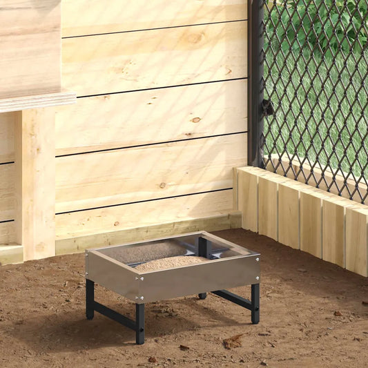 Mangiatore per uccelli 80 x 28 x 13,5 cm in acciaio zincato