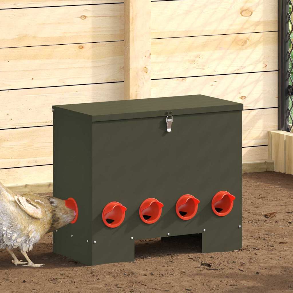 Feeder per pollo Verde Oliva 60,5 x 29 x 51 cm 25 kg