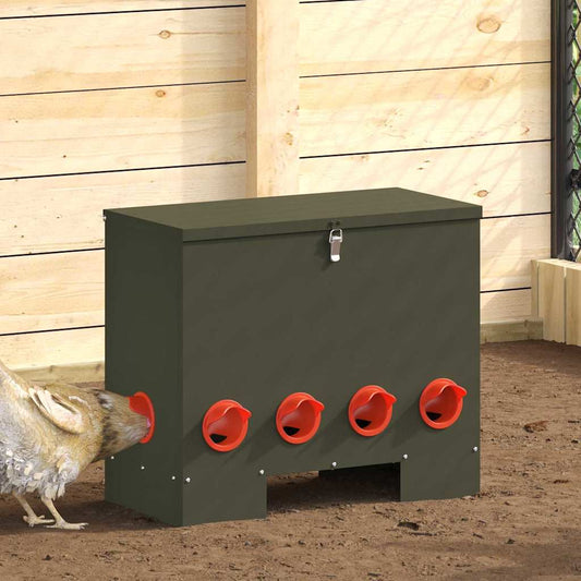 Feeder per pollo Verde Oliva 60,5 x 29 x 51 cm 25 kg