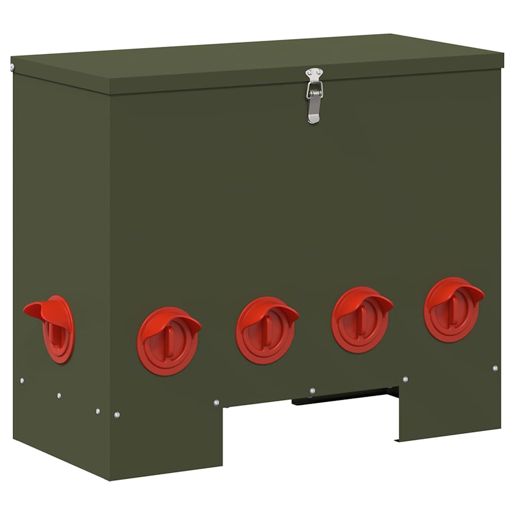 Feeder per pollo Verde Oliva 60,5 x 29 x 51 cm 25 kg