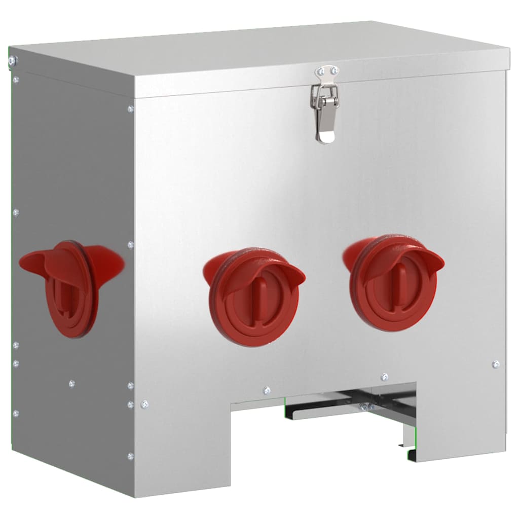 Feeder per pollo Argento 40,5 x 25 x 38 cm 20 kg