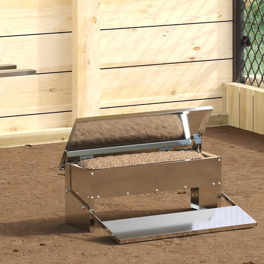 Mangiatore a pedale per polli 48,5 x 39,5 x 19 cm capacità 5 kg