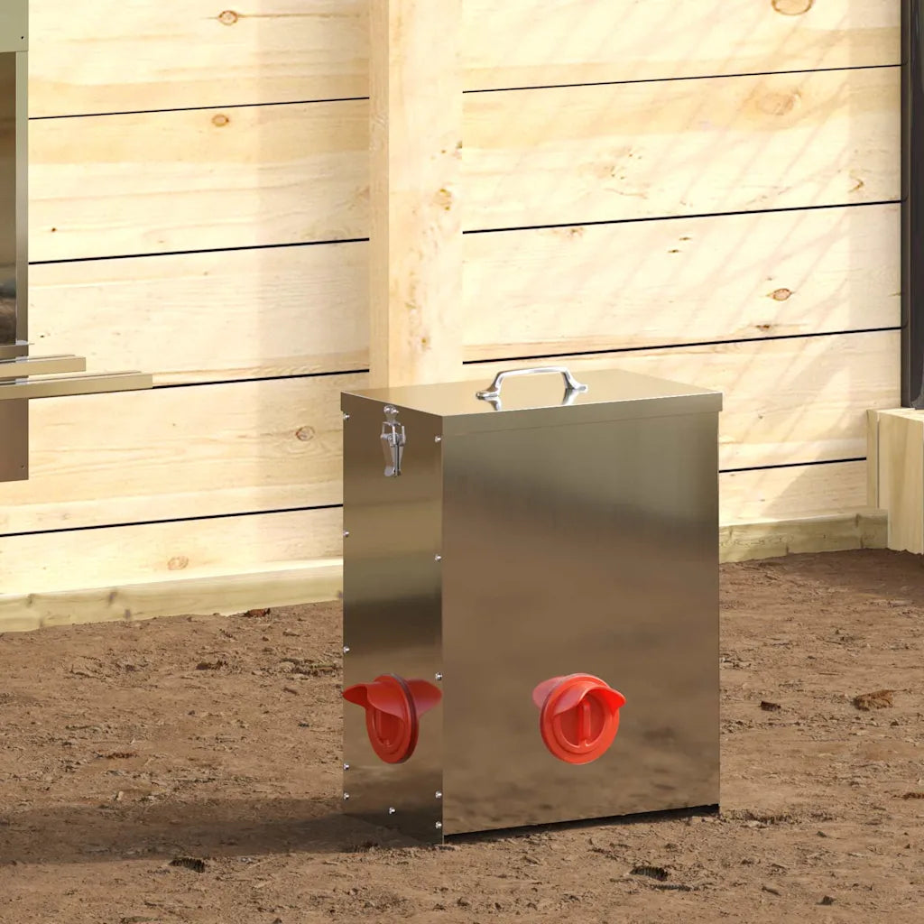 Feeder per pollo 32,5x20,5x43 cm 25 kg in acciaio zincato