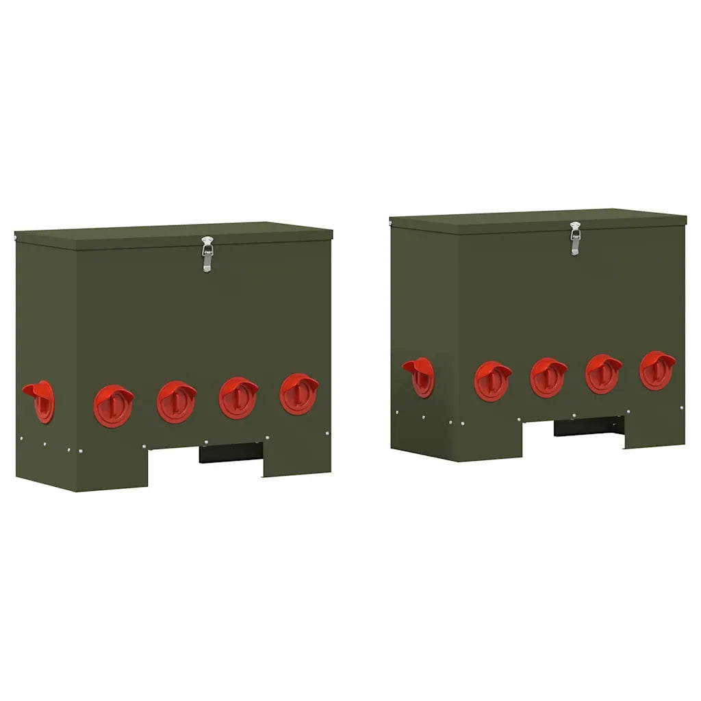 Mangiatore per polli 25 kg 60,5 x 29 x 51 cm in acciaio zincato