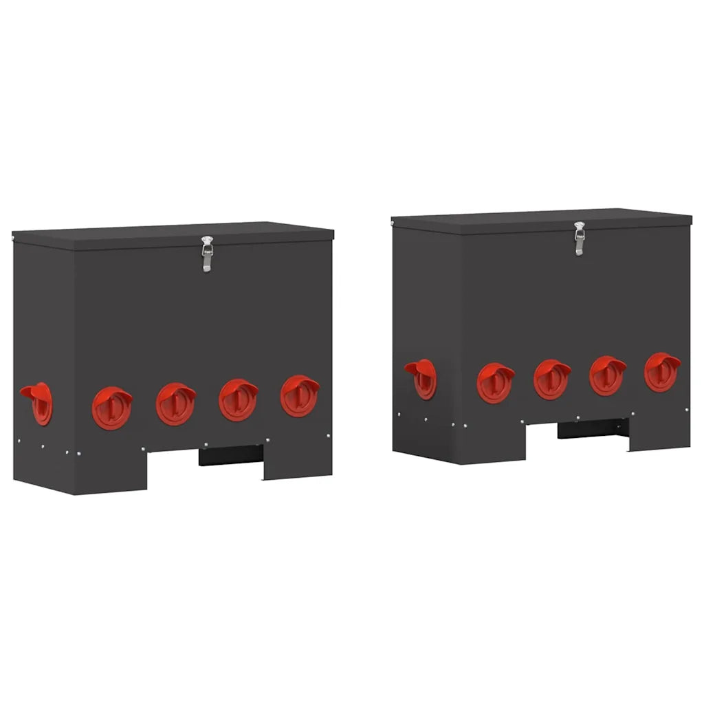 Mangiatore per polli 25 kg 60,5 x 29 x 51 cm in acciaio zincato