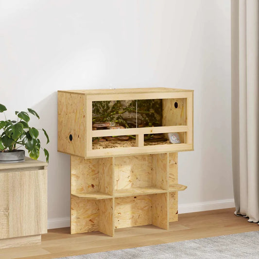 Terrario 80 x 40 x 40 cm in OSB con vetro temperato