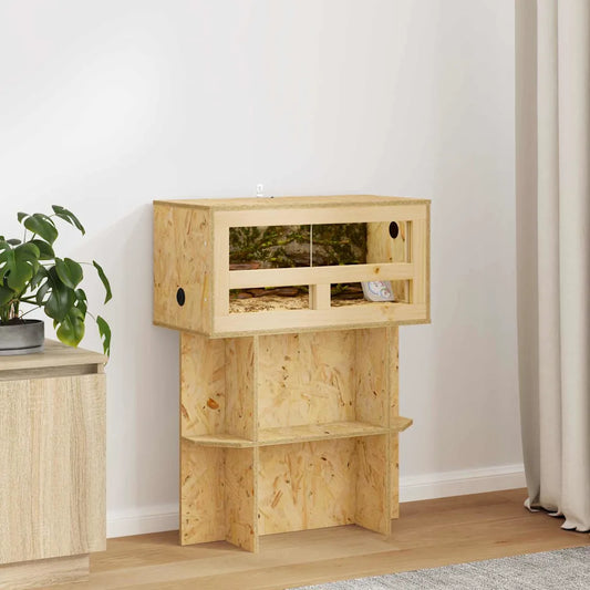 Terrario 60 x 30 x 30 cm in OSB con vetro temperato