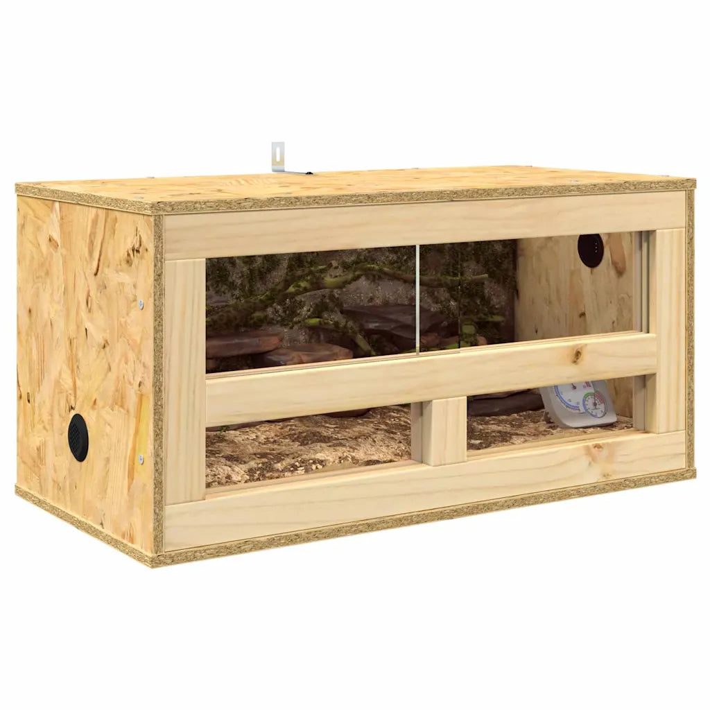 Terrario 60 x 30 x 30 cm in OSB con vetro temperato
