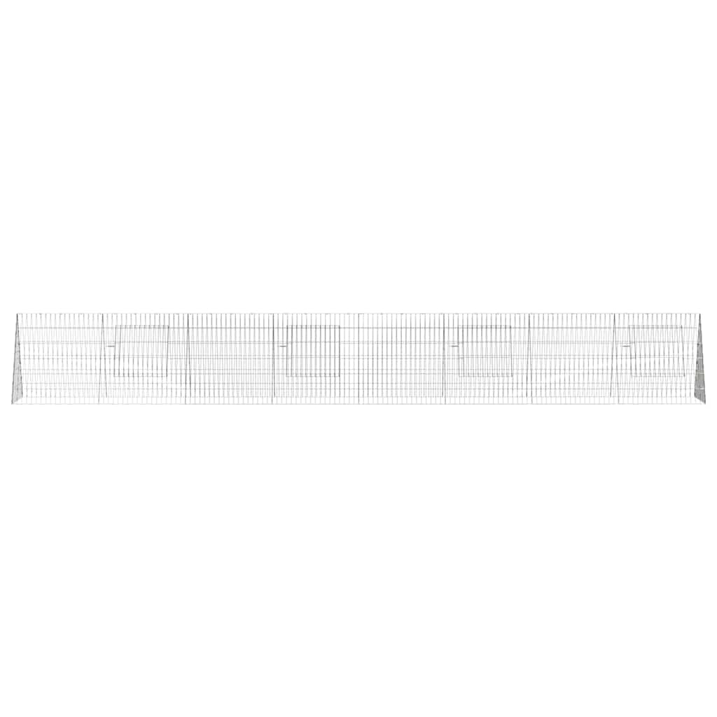 Gabbia per polli Argento 430 x 55 x 55 cm Acciaio zincato