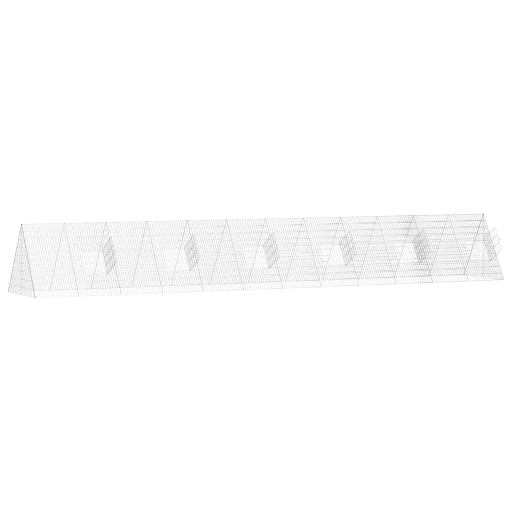 Gabbia per polli Argento 650 x 100 x 85 cm Acciaio zincato