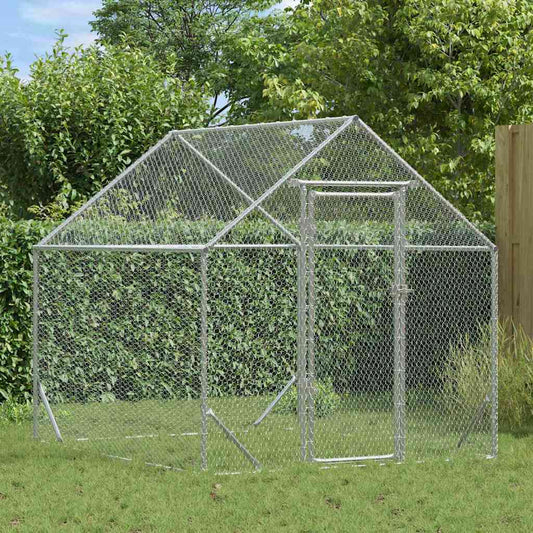 Gabbia per polli Argento 200 x 170 x 177 cm Acciaio zincato