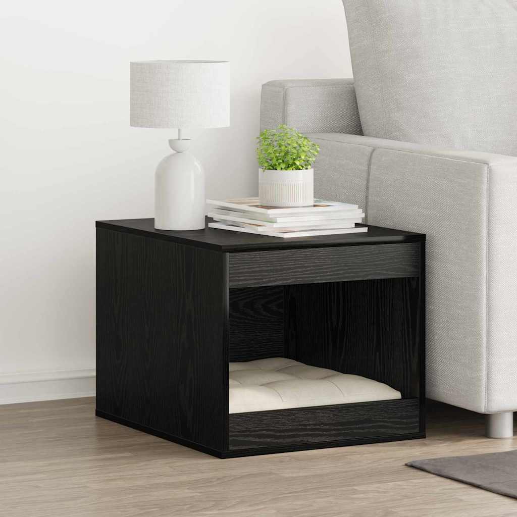 Rifugio per lettiera per gatti Rovere Nero 47 x 59 x 42 cm