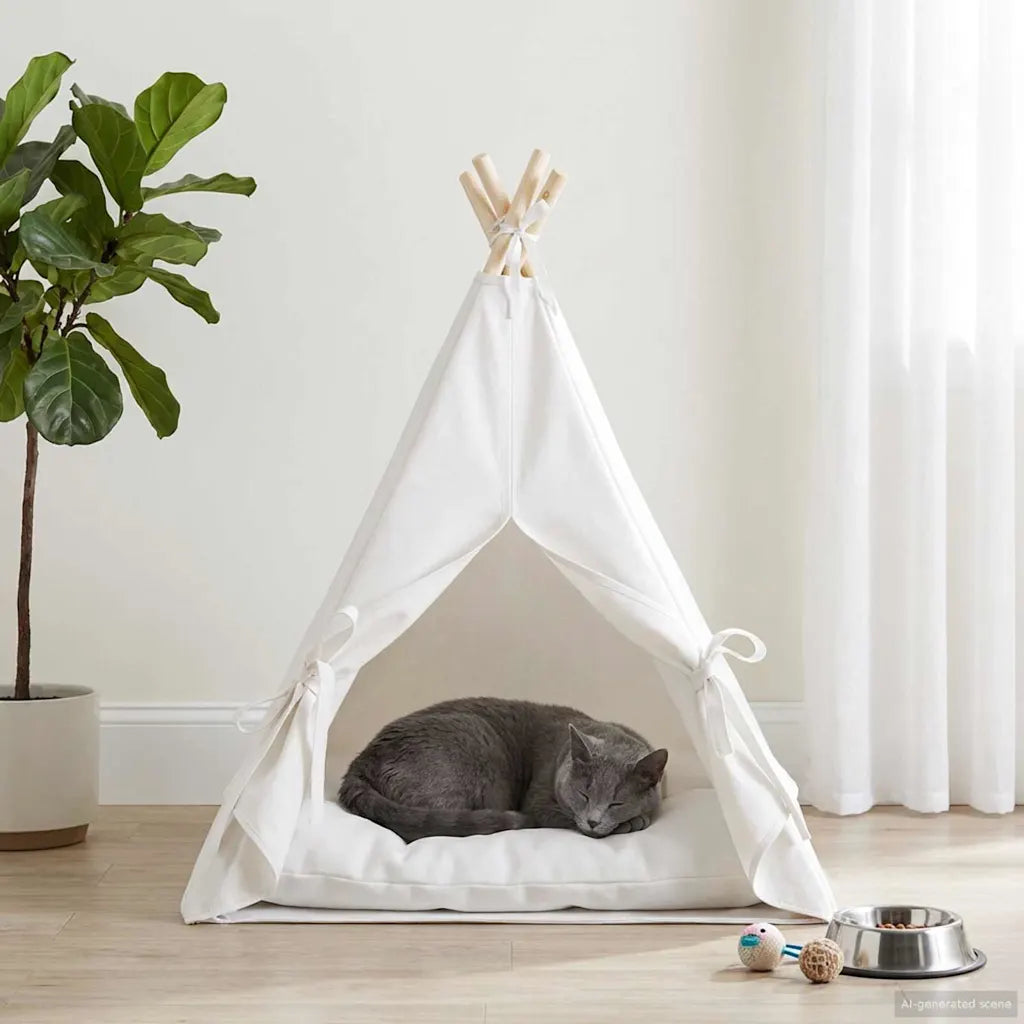 Tenda per animali con cuscino 60x60x70 cm in poliestere