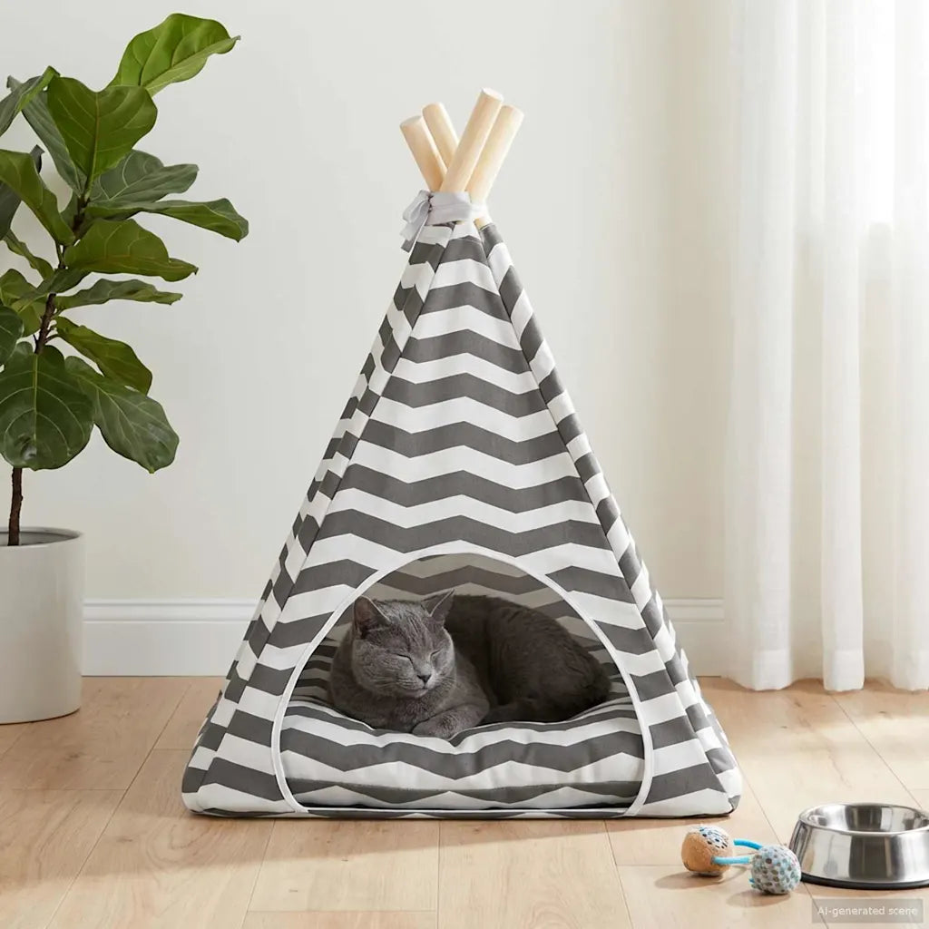 Tenda per animali con cuscino 40 x 40 x 50 cm