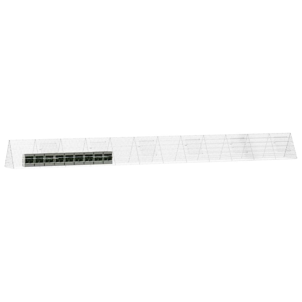 Gabbia per Conigli Argento 650 x 55 x 55 cm Acciaio zincato