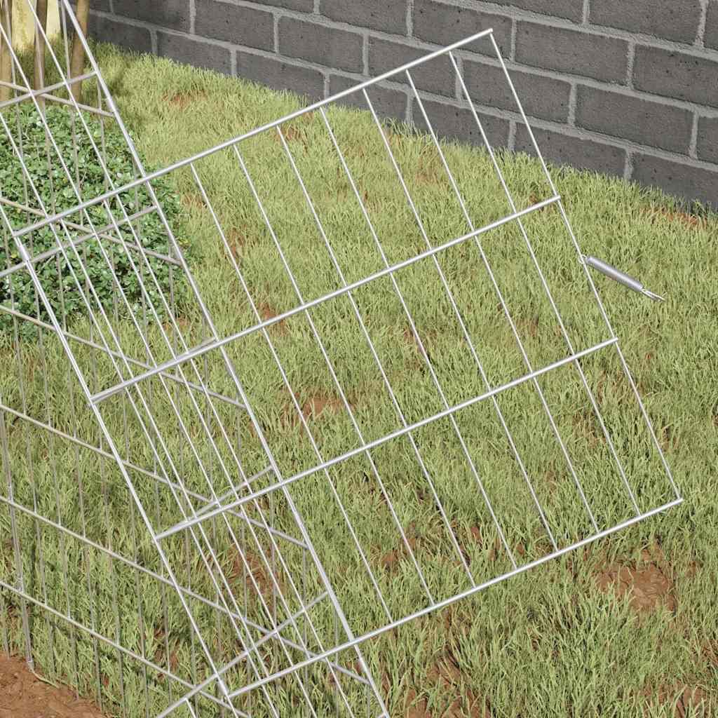 Gabbia per Conigli Argento 215 x 100 x 85 cm Acciaio zincato