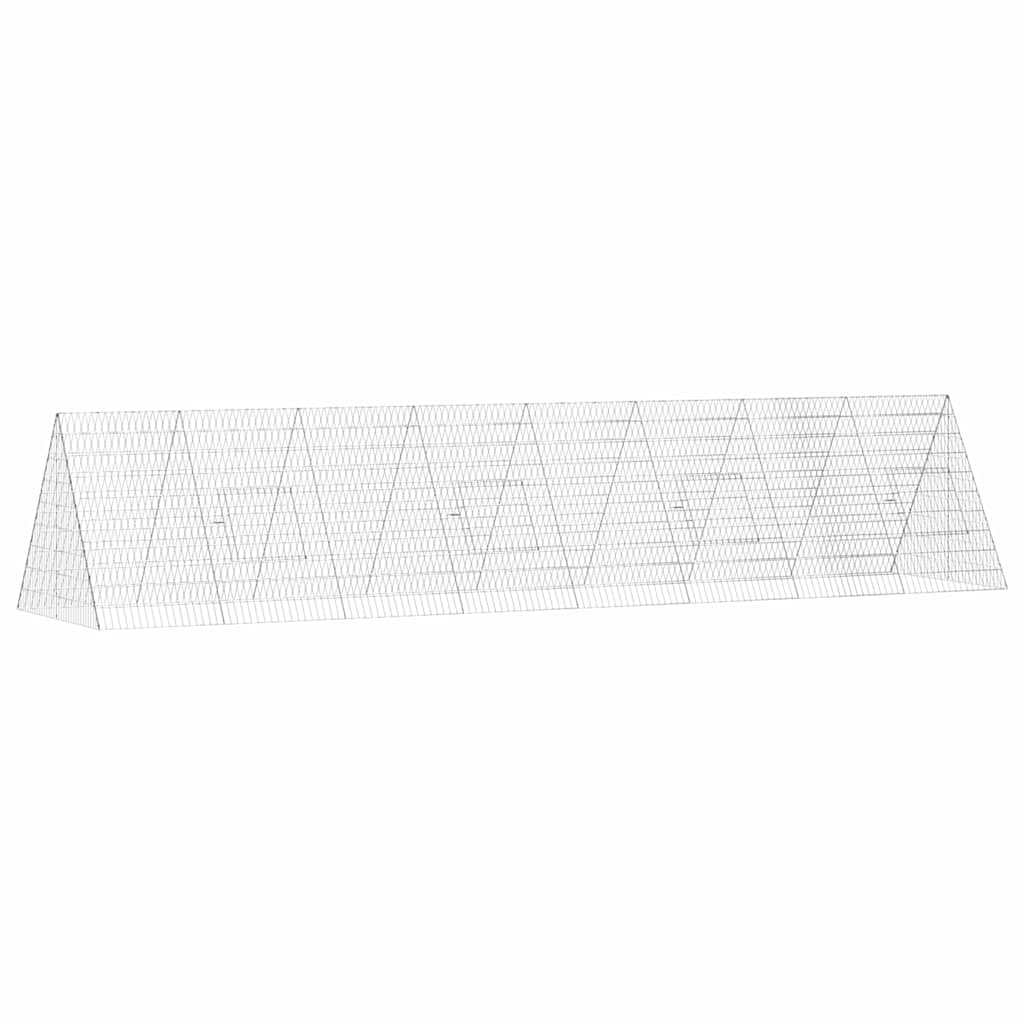 Gabbia per Conigli Argento 430 x 100 x 85 cm Acciaio zincato