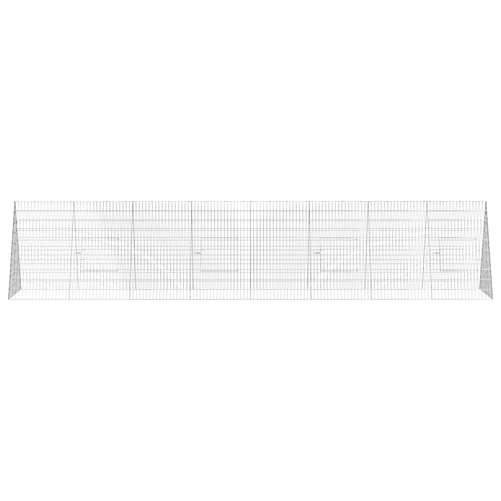 Gabbia per Conigli Argento 430 x 100 x 85 cm Acciaio zincato