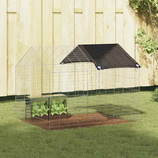 Gabbia per Conigli Argento 100 x 78 x 78 cm Acciaio zincato