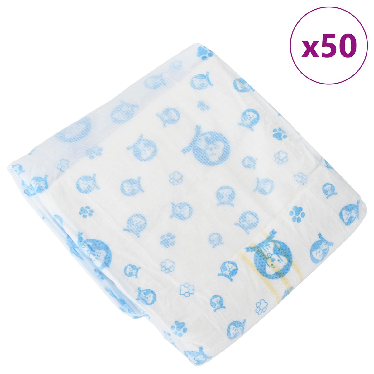 Pannolino usa e getta per cani maschi 50 pz Bianco XS