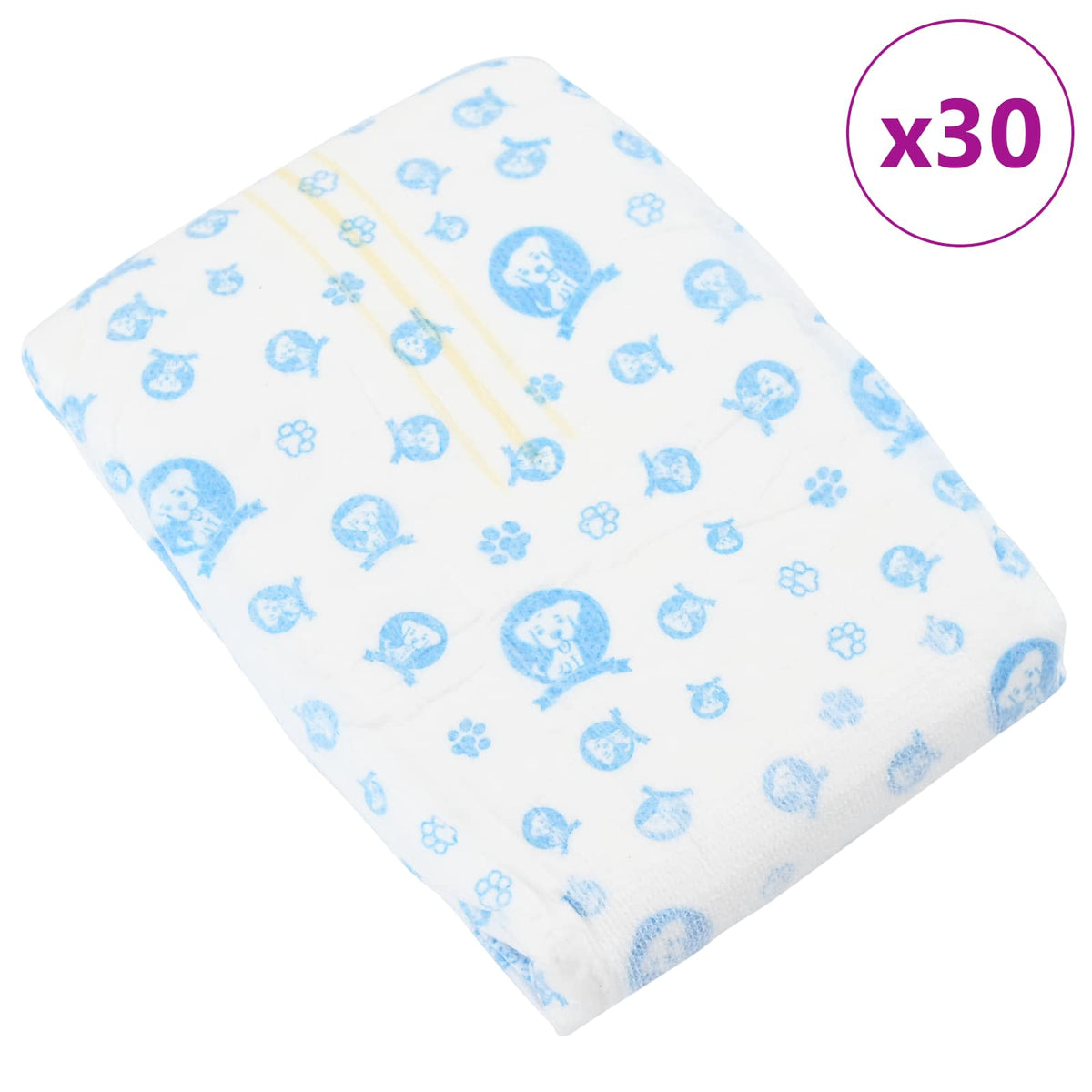 Pannolino usa e getta per cani maschi 30 pz Bianco S