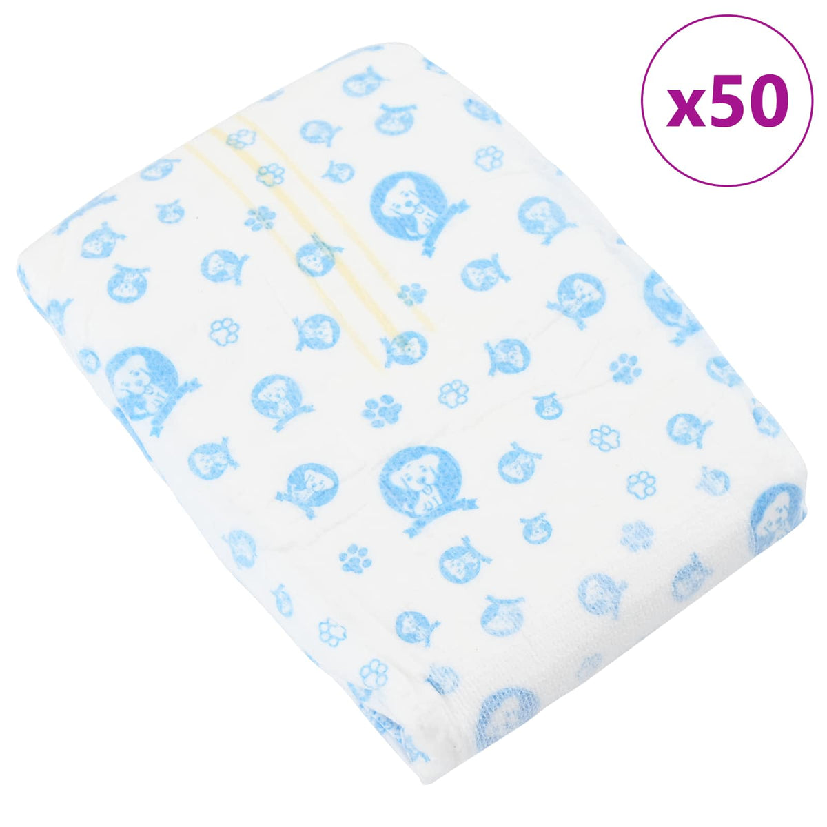 Pannolino usa e getta per cani maschi 50 pz Bianco S