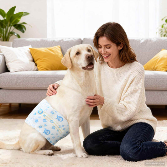 Pannolino usa e getta per cani maschi 30 pz Bianco L