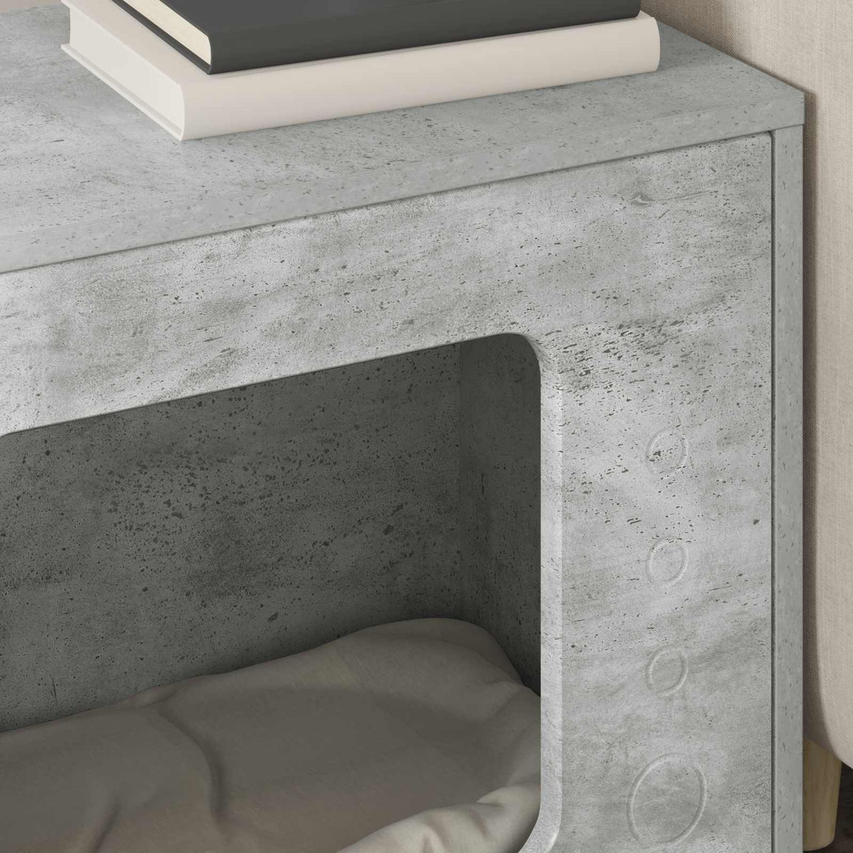 Casa per Gatti Grigio Cemento 51 x 30 x 42,5 cm