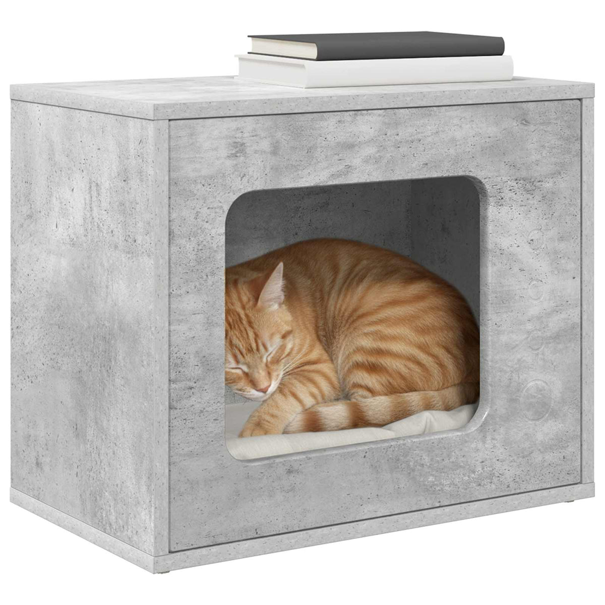 Casa per Gatti Grigio Cemento 51 x 30 x 42,5 cm