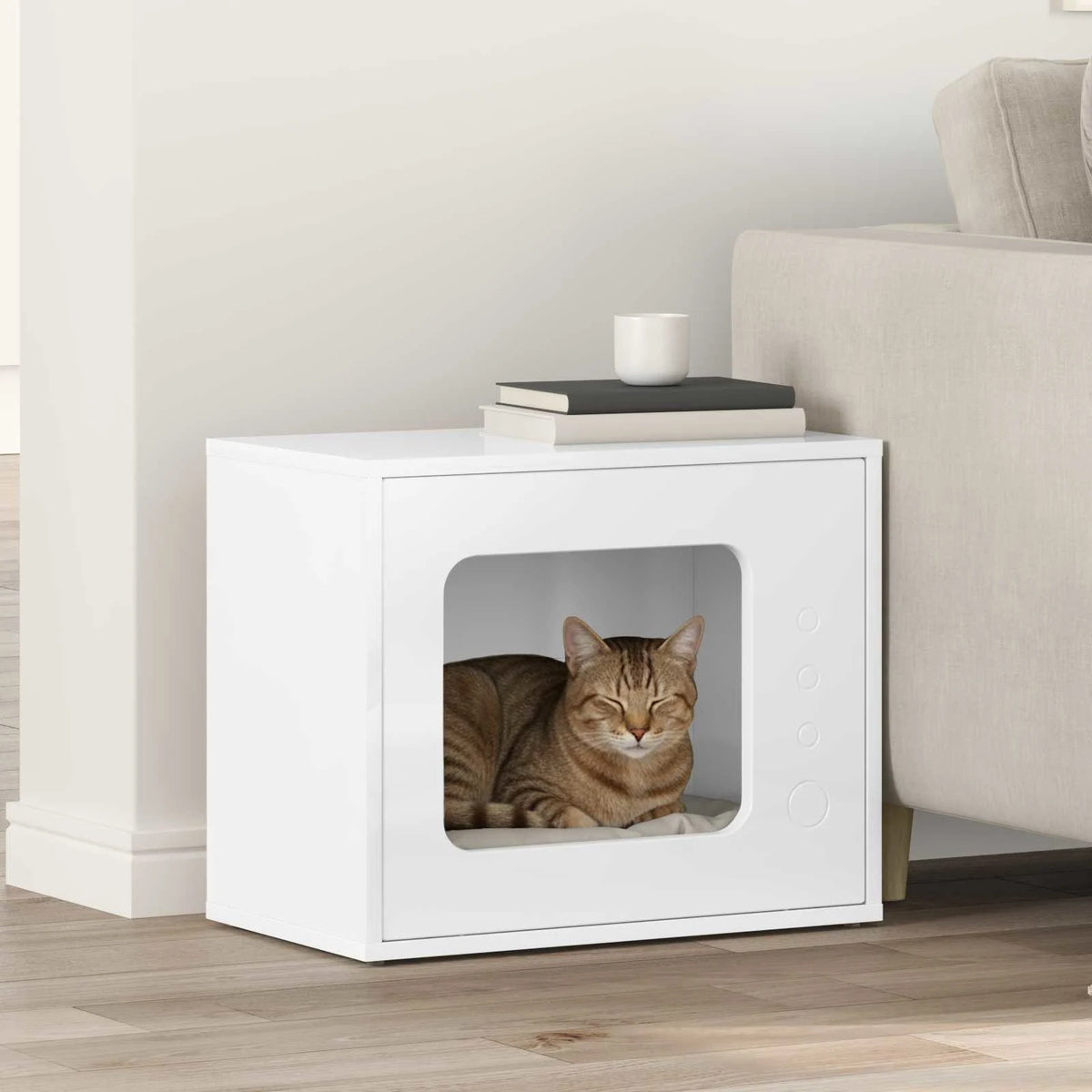 Casa per gatti 51 x 30 x 42,5 cm in legno ingegnerizzato