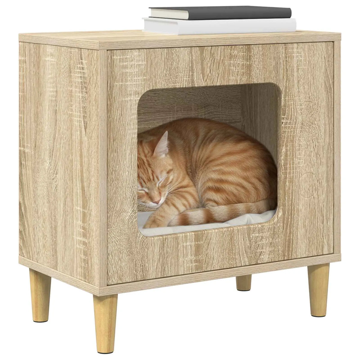 Casa per gatti 51x30x52 cm in legno ingegnerizzato