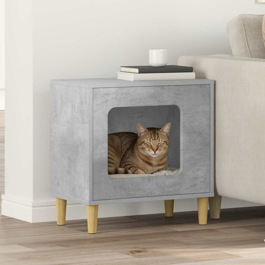 Casa per Gatti Grigio Cemento 51 x 30 x 52 cm