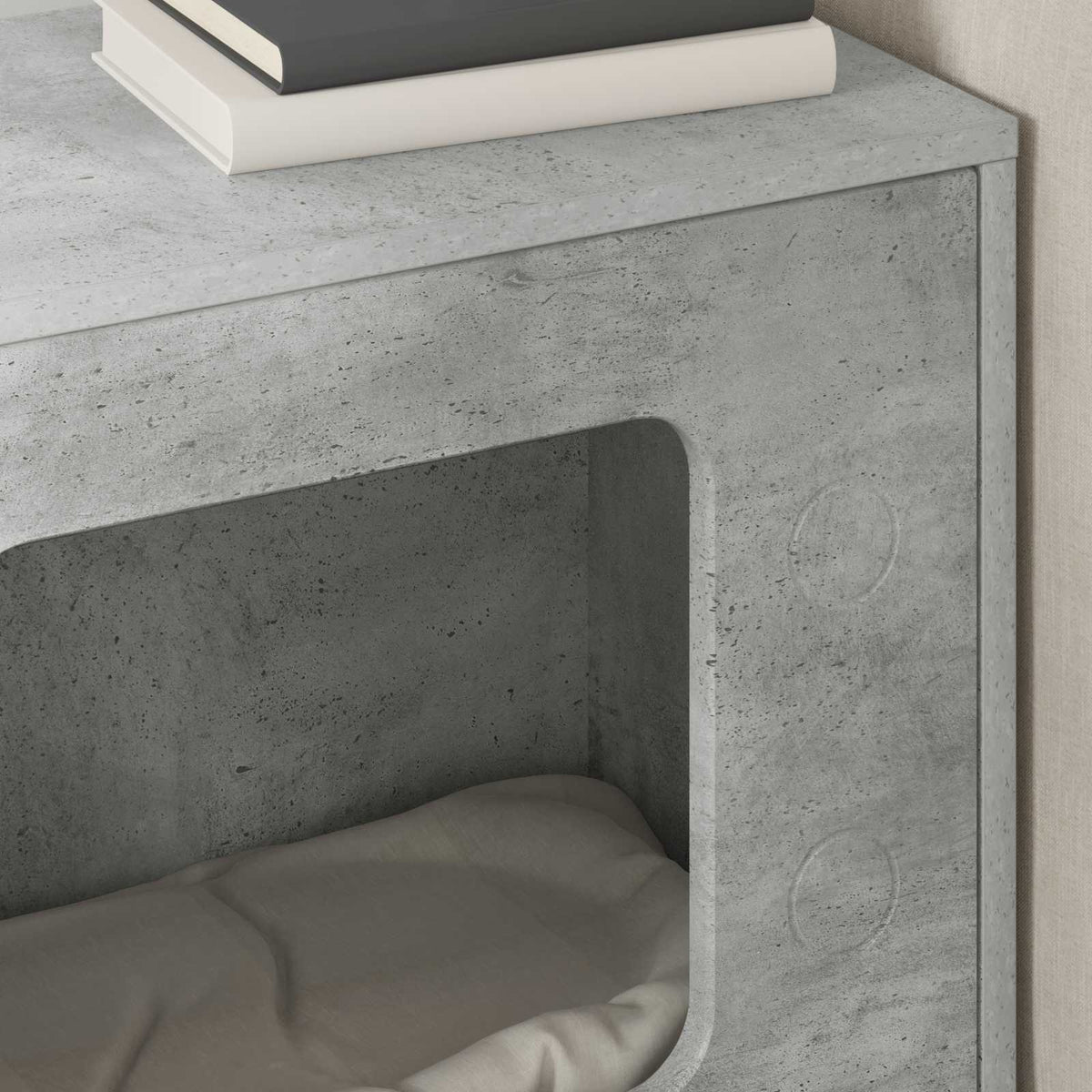 Casa per Gatti Grigio Cemento 51 x 30 x 52 cm