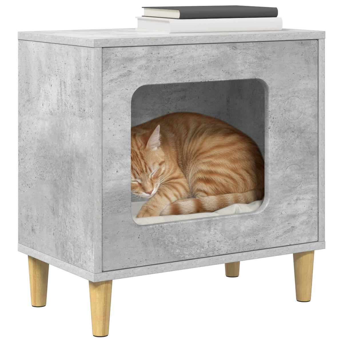 Casa per Gatti Grigio Cemento 51 x 30 x 52 cm