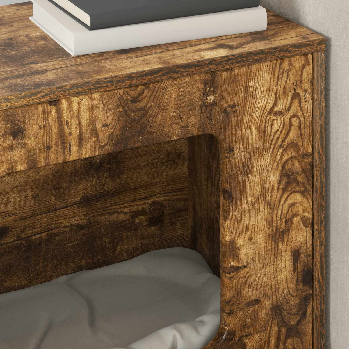 Casa per Gatti Rovere Fumo 51 x 30 x 52 cm Legno ingegnerizzato