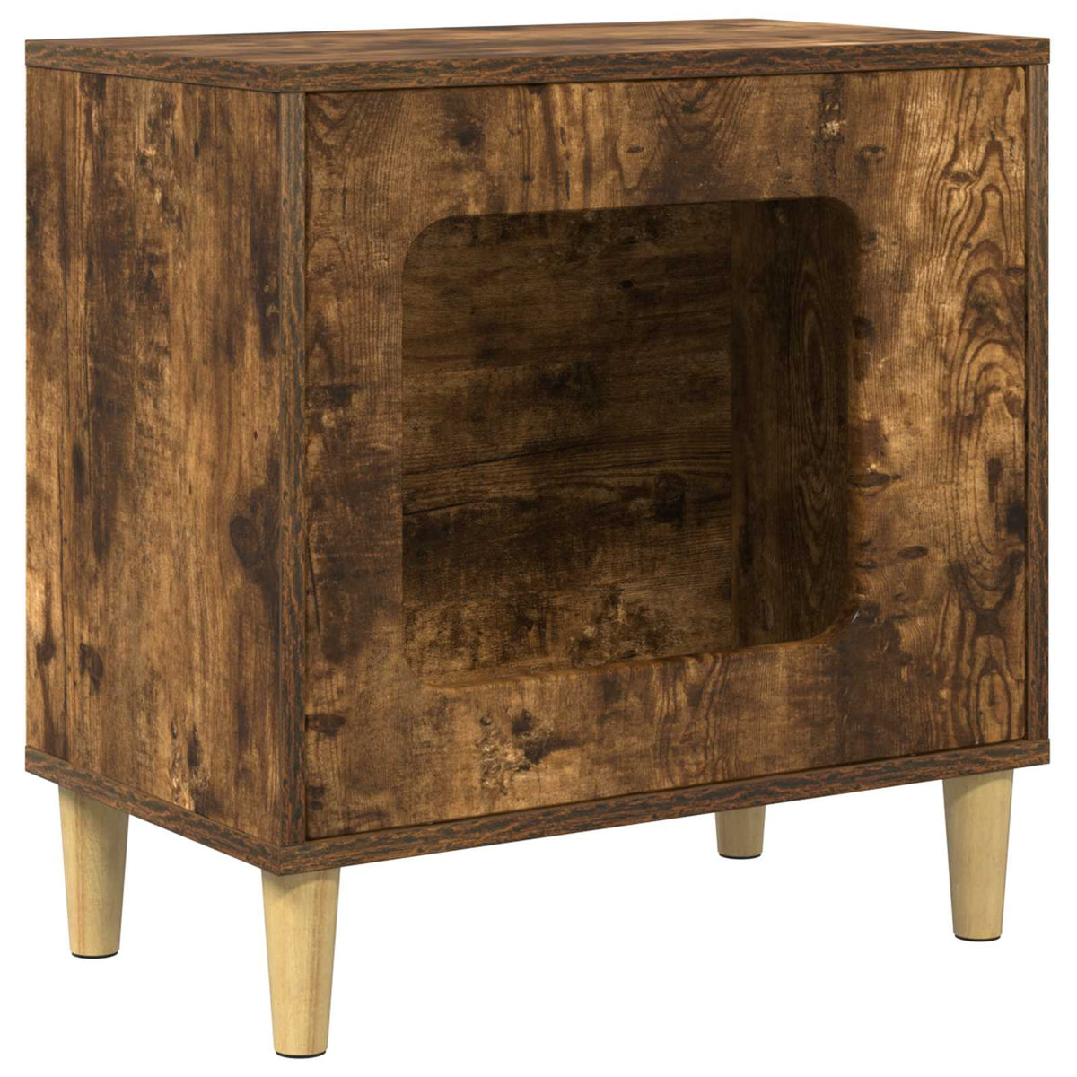 Casa per Gatti Rovere Fumo 51 x 30 x 52 cm Legno ingegnerizzato