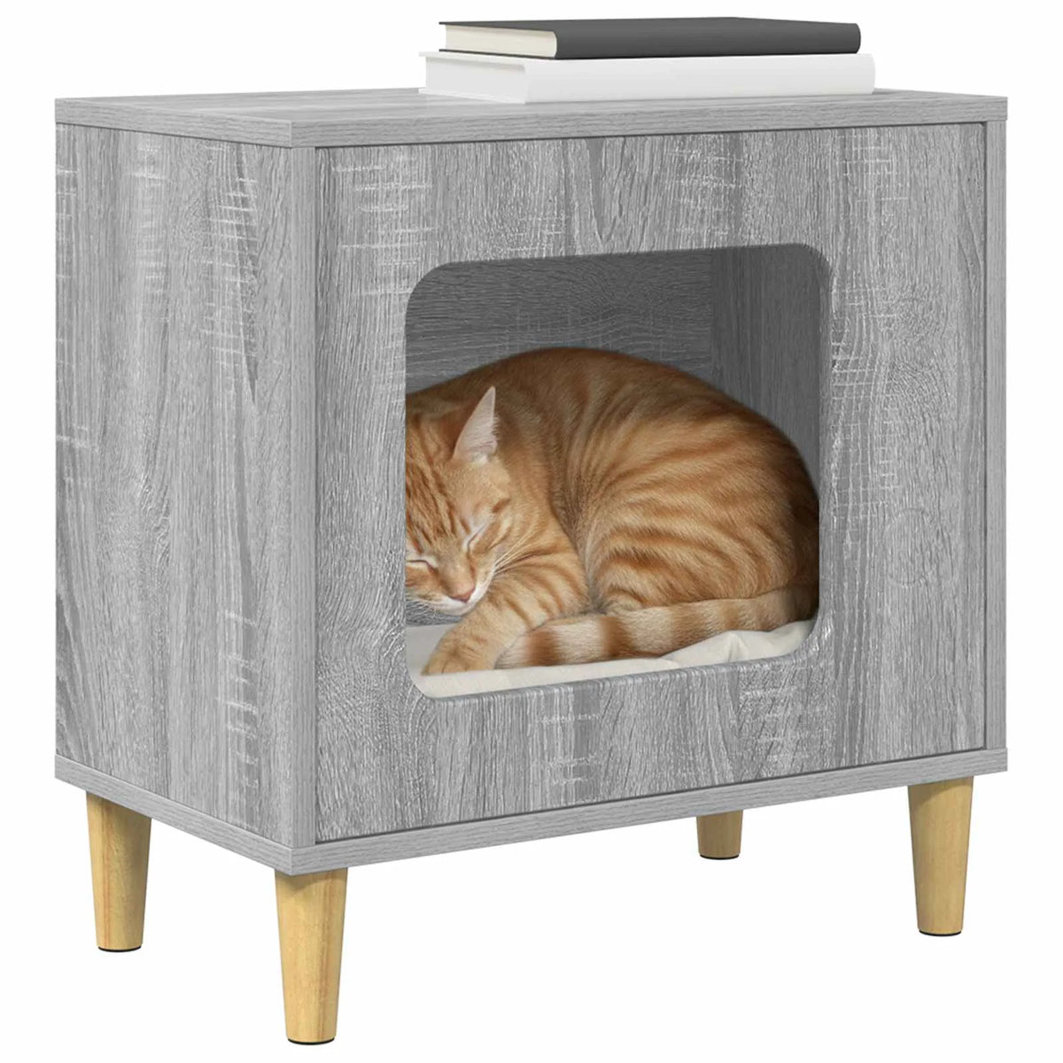 Casa per gatti 51x30x52 cm in legno ingegnerizzato