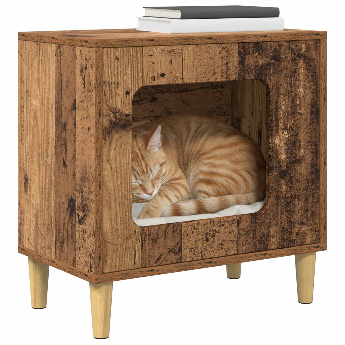 Casa per Gatti Legno antico 51 x 30 x 52 cm