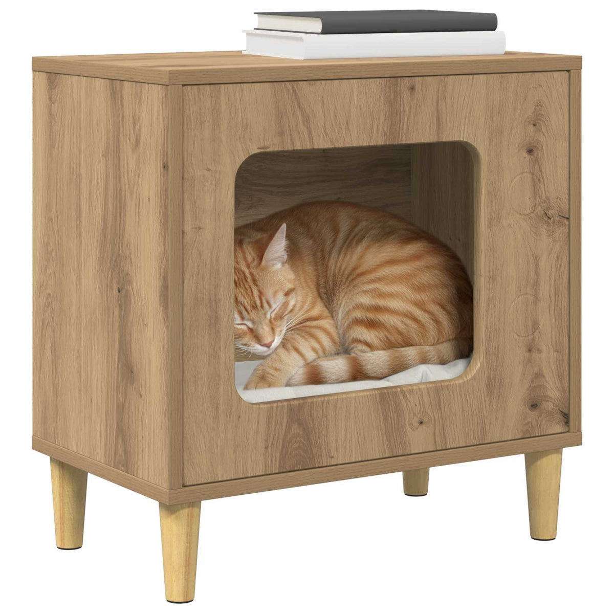 Casa per Gatti Rovere Artigianale 51 x 30 x 52 cm
