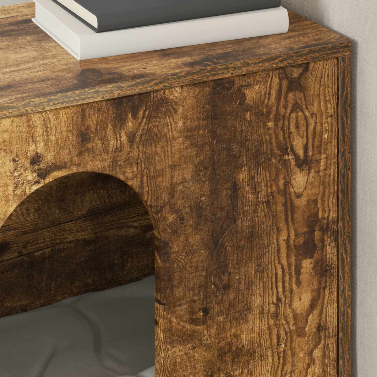 Casa per Gatti Rovere Fumo 51 x 30 x 52 cm Legno ingegnerizzato