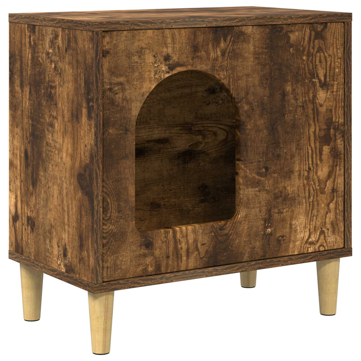 Casa per Gatti Rovere Fumo 51 x 30 x 52 cm Legno ingegnerizzato