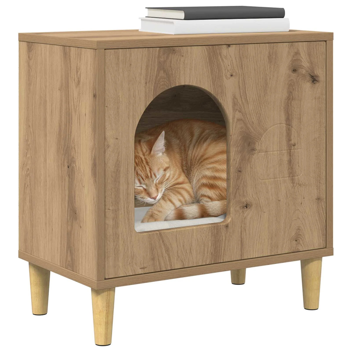 Casa per gatti 51 x 30 x 52 cm in legno ingegnerizzato