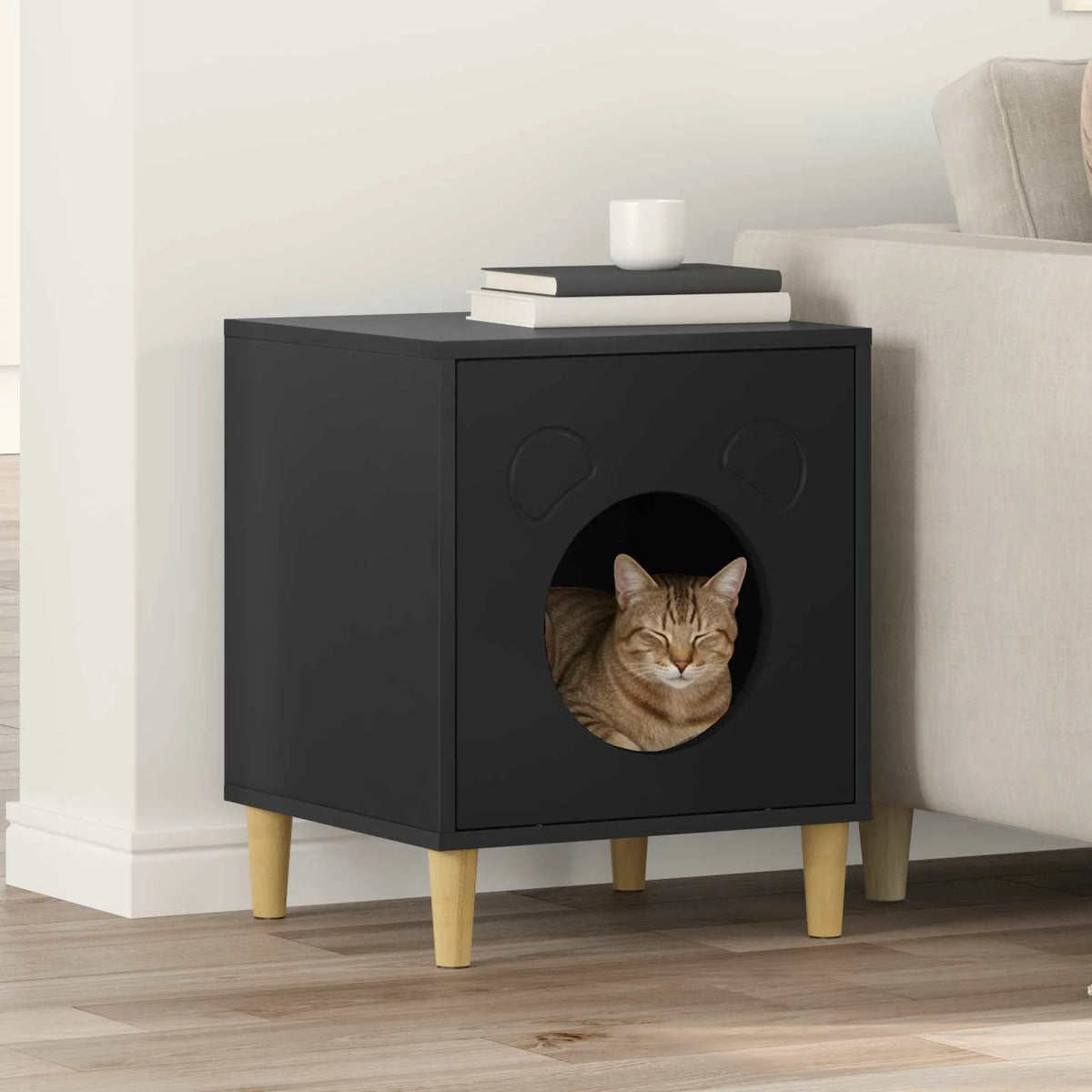 Casa per gatti 42,5 x 40 x 53 cm in legno ingegnerizzato