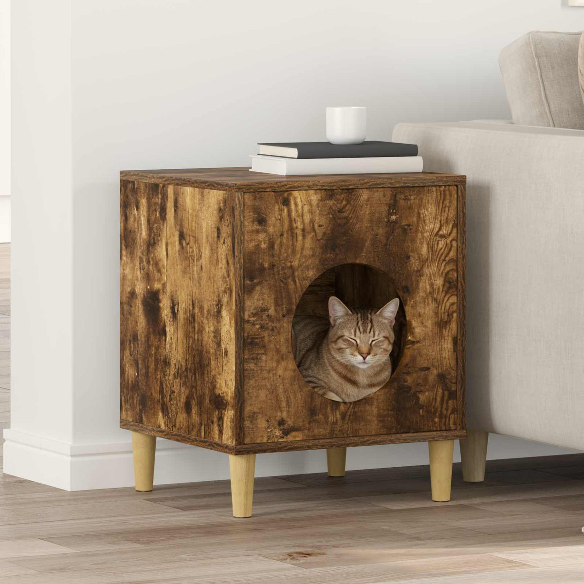 Casa per Gatti Rovere Fumo 42,5 x 40 x 53 cm