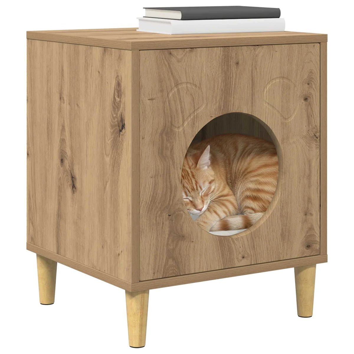Casa per gatti 42,5 x 40 x 53 cm in legno ingegnerizzato