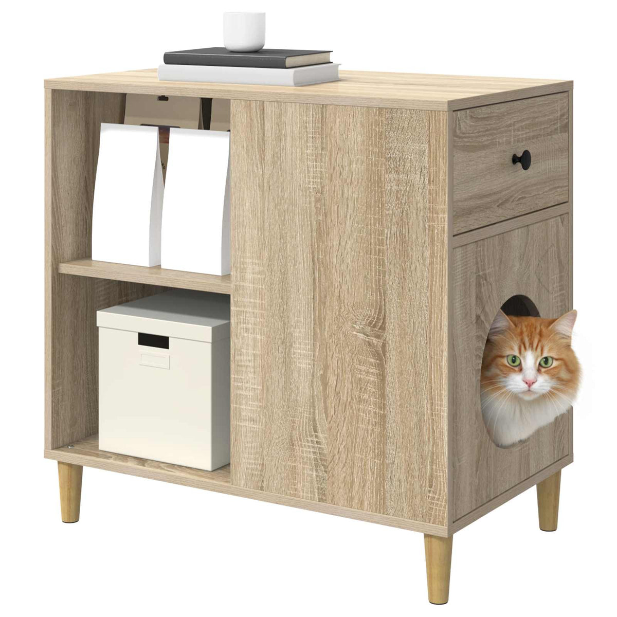 Casa per Gatti Rovere Sonoma 72 x 42,5 x 70 cm